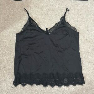 Black silk top